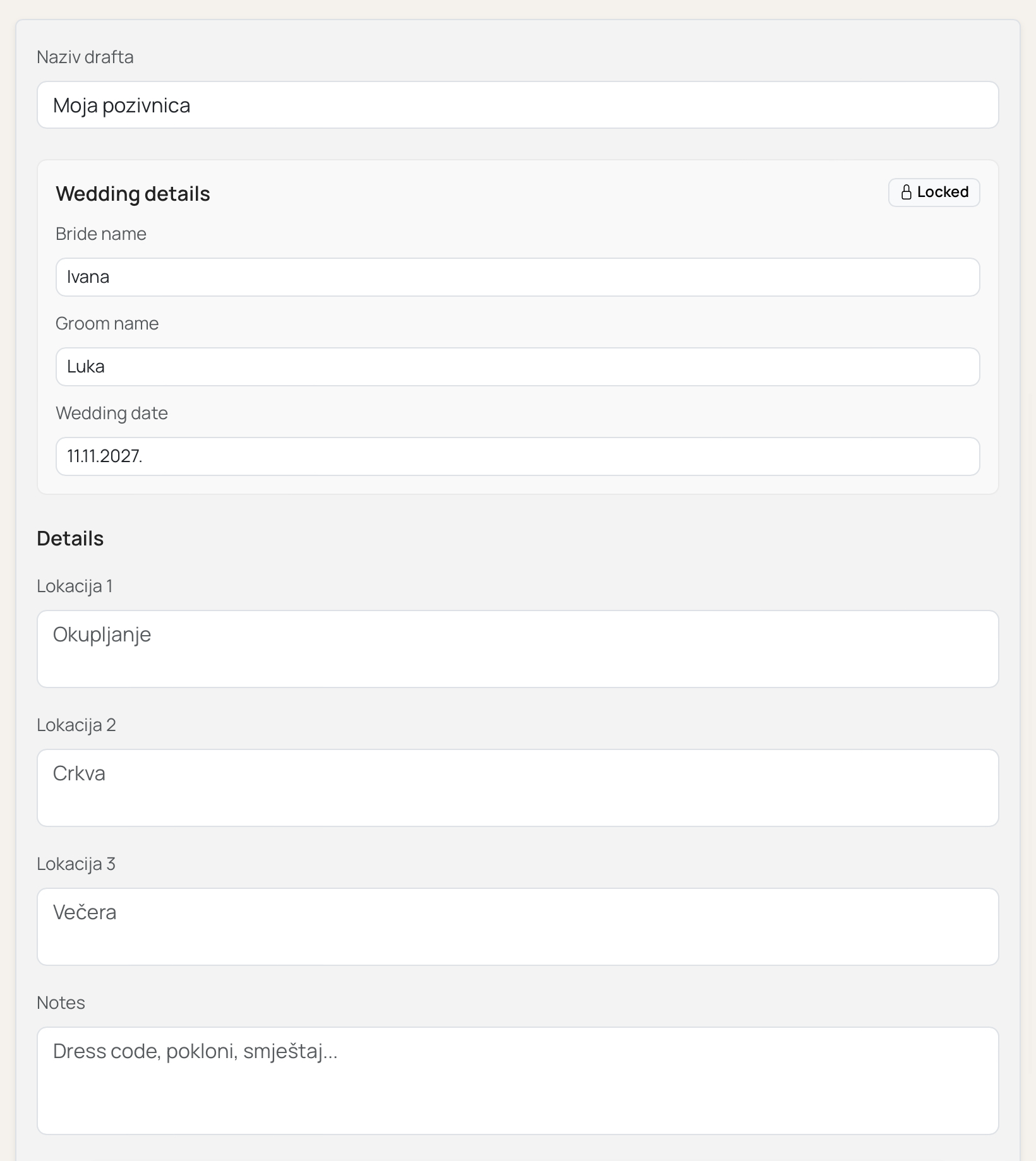 Tiskane pozivnice i digitalna RSVP pozivnica